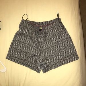 White and black shorts